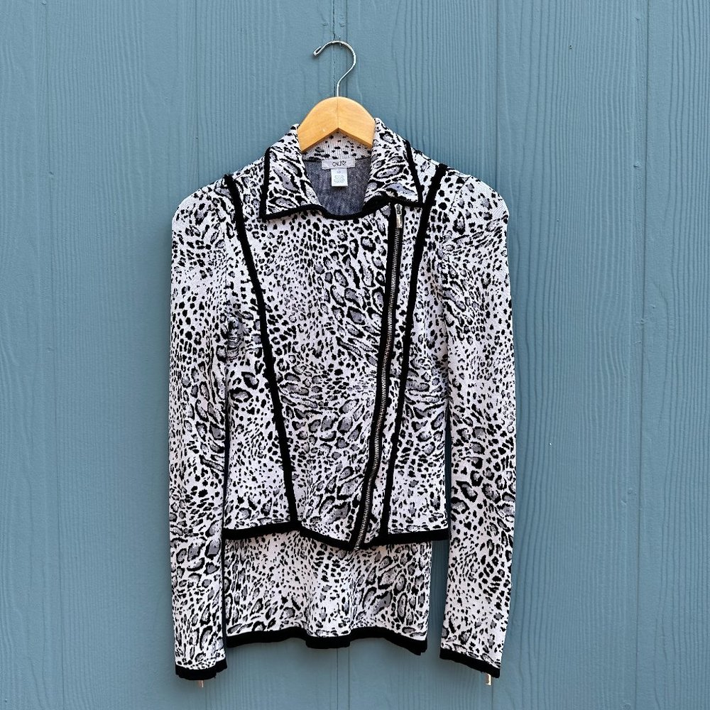 Cache White Leopard 2-Piece Suit